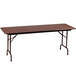 Correll Folding Table, 30 inch x 96 inch Melamine Top, Walnut - CF3096M01