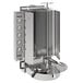 An Inoksan electric doner kebab machine with a Robax glass shield and grid.