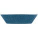 A blue polyethylene oval basket with white spots.