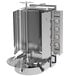 An Inoksan electric vertical broiler with a metal rack and a Robax glass shield.