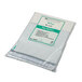 A white plastic bag with a label that reads "Quality Park 46200 Redi Strip 14" x 17" White Poly Mailer - 100/Pack"