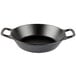 A Lodge pre-seasoned cast iron skillet with dual handles.