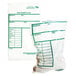 Quality Park 45220 6 inch x 9 inch Clear Cash Transmittal Bag with Printed Information Block - 100/Pack