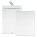 A white envelopes with green labels.