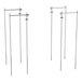 A set of chrome-plated stationary shelving end units with double-deep top tracks.