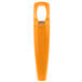 A Franmara orange plastic corkscrew and bottle opener handle.