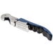 A Franmara Duo-Lever corkscrew with a navy blue enamel handle and silver accents.