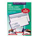 A box of Quality Park white invoice envelopes with two windows and a self-adhesive seal.