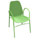 American Tables & Seating 96-G Green Mesh Outdoor Powder-Coated Metal Chair