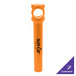 A Franmara orange plastic pocket corkscrew with customizable text.