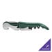 A green and silver Franmara waiter's corkscrew with a green enamel handle.