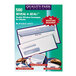 A box of Quality Park white check envelopes with a reveal and seal window.