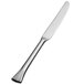 A close-up of a Bon Chef stainless steel butter knife with a solid handle.