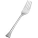A close-up of a Bon Chef stainless steel salad/dessert fork with a silver handle.