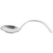 A silver Bon Chef bouillon spoon with a curved handle.