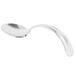 A silver Bon Chef Tuscany spoon with a curved handle.