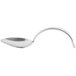 A silver Bon Chef spoon with a curved handle.