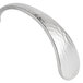 A Bon Chef Reflections spoon with a silver curved metal handle.