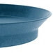 A close-up of a blue HS Inc. polypropylene deli server.