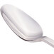 A Bon Chef stainless steel soup spoon with a silver handle.