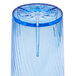 A close up of a blue Thunder Group Belize polycarbonate tumbler.