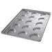 Chicago Metallic 41002 15 Mold Glazed Customizable Individual Hamburger Bun / Muffin Top / Cookie Pan