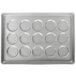 Chicago Metallic 41002 15 Mold Glazed Customizable Individual Hamburger Bun / Muffin Top / Cookie Pan