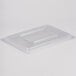 A clear Rubbermaid polycarbonate lid on a clear plastic container.