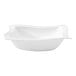 A Villeroy & Boch NewWave white porcelain bowl with a curved edge.