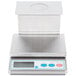 A Cardinal Detecto PS4 electronic portion scale with a removable cone holder tray on a counter.