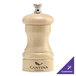 A Chef Specialties maple wood salt mill with a round top.
