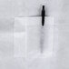 a pen in a white square
