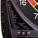An Arachnid electronic dartboard with numbers on it.