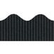 Black wavy decorative border with a grey and black striped design.