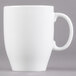 A white Libbey porcelain mug with a handle.