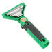 A green and black Unger ErgoTec SwivelLoc Squeegee handle.