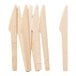 A group of Bambu disposable bamboo knives with a white background.