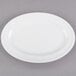 An Alpine White Libbey porcelain oval platter with a rim.