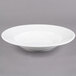 A white Libbey Alpine porcelain pasta bowl with a rim.