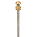 A metal rod with a brass cap.