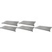 Four grey shelves from a Cambro Camshelving® Basics Plus kit on a white background.