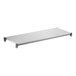 A rectangular solid shelf kit with a smooth surface and metal frame.