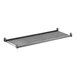 A rectangular solid shelf kit with a grey slatted surface and black frame, designed for shelving systems.