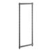 A gray stationary shelving post kit designed for supporting shelving units.