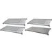 A white metal shelf with a solid and vented grate for Cambro Camshelving.