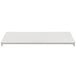 A white Cambro Camshelving Premium shelf kit with 1 solid and 3 vented shelves.