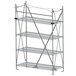 A Metro Super Erecta metal shelving unit with four shelves.