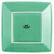 A square white Tuxton Concentrix plate with a green border.