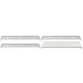 A white rectangular Camshelving® Premium shelf kit with one solid and three vented shelves.