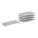 A white rectangular object with one solid and three vented shelves.